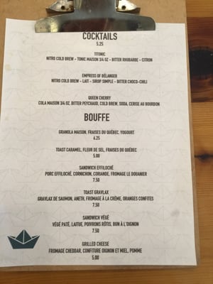 Menu photo 2 Paquebot Montreal, QC Menu photo 2 Paquebot Montreal, QC