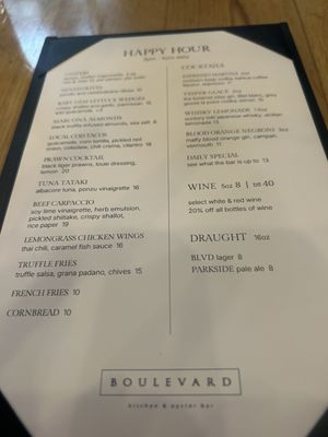 Menu photo 1 Boulevard Kitchen & Oyster Bar Vancouver, BC Menu photo 1 Boulevard Kitchen & Oyster Bar Vancouver, BC