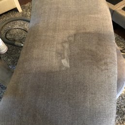 Example: Top of cushion is clean, bottom is dirty! You can see the difference in how much the machine does to clean your furniture. Example: Top of cushion is clean, bottom is dirty! You can see the difference in how much the machine does to clean your furniture.