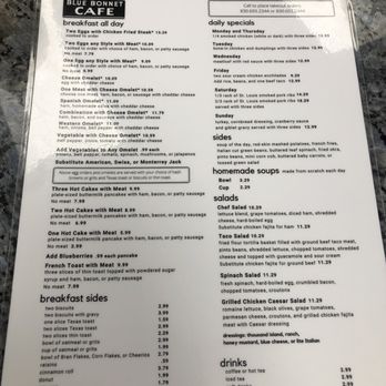 Blue Bonnet Cafe - Blue Bonnet Cafe Menu - 1 - Desserts Near Me - Marble Falls, Texas