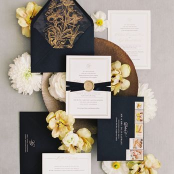 Heidi Davidson Design - Custom wedding invitation with silk ribbon and wax seal - Cards & Stationery Near Me Heidi Davidson Design - Custom wedding invitation with silk ribbon and wax seal - Cards & Stationery Near Me