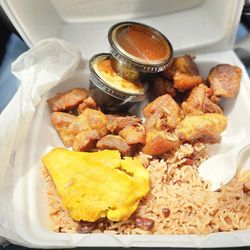 Kreyol Delight - Griyo (Fried pork). Very tasty but not worth $17.55 for lunch.