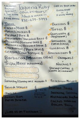 Menu photo 7 Taqueria Ruby Houston, TX Menu photo 7 Taqueria Ruby Houston, TX