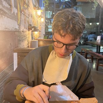 Coco Shrimp - Me eating my food - Tacos Near Me - College Station, Texas