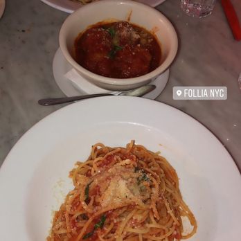 Follia - Spaghetti pomodoro - Wine Bars Near Me - New York, New York Follia - Spaghetti pomodoro - Wine Bars Near Me - New York, New York