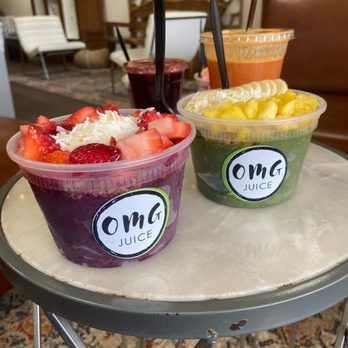 OMG Juice - two bowls of smoothie on a table - Juice Bars & Smoothies Near Me - Clermont, Florida OMG Juice - two bowls of smoothie on a table - Juice Bars & Smoothies Near Me - Clermont, Florida