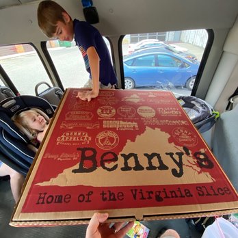 Benny Sorrentino’s - Trying to fit the pizza box in our van. - Pizza Near Me - Harrisonburg, Virginia Benny Sorrentino’s - Trying to fit the pizza box in our van. - Pizza Near Me - Harrisonburg, Virginia