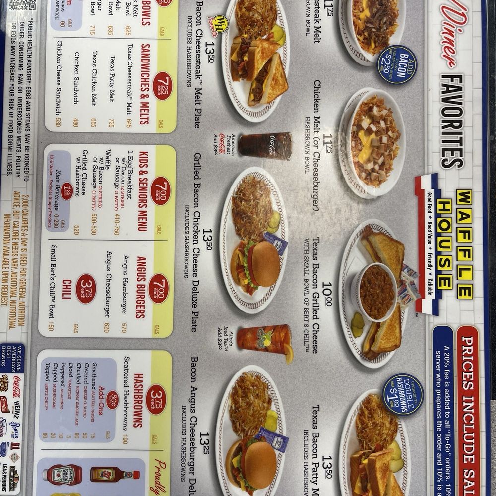 Waffle House - Waffle House menu front side - Breakfast & Brunch Near Me - Guadalupe, Arizona Waffle House - Waffle House menu front side - Breakfast & Brunch Near Me - Guadalupe, Arizona