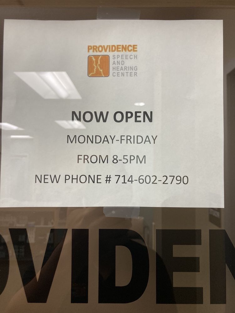 PROVIDENCE SPEECH AND HEARING CENTER Updated September 2024 12