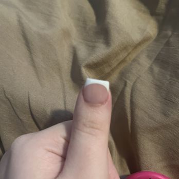 V Nail and Beauty - Asked the guy to fix how crooked it was 3 times and he made it worse even slanted sideways - Nail Salons Near Me - Tampa, Florida