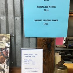 Hometown Gas and Grill - Special items including haddock sandwiches