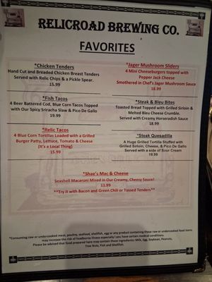 Menu photo 1 RelicRoad Brewing Winslow, AZ Menu photo 1 RelicRoad Brewing Winslow, AZ