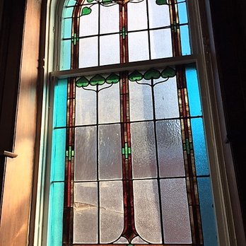 Hôtel de Paris - Tiffany style windows in main staircase - Hotels Near Me - Montreal, Quebec