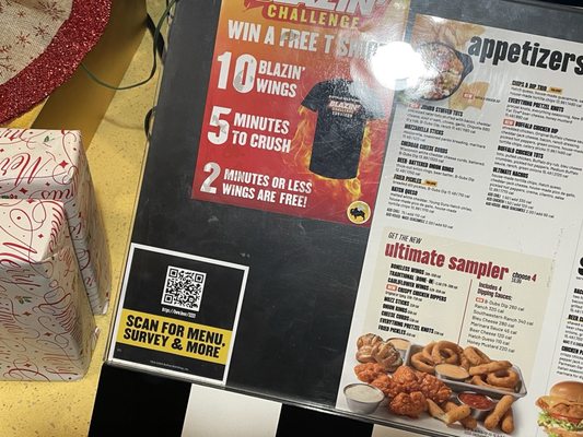 Menu photo 1 Buffalo Wild Wings Chino Hills, CA