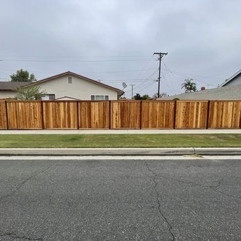 SOS Fencing - Cap and Trim Redwood Fence - Masonry/Concrete Near Me - Norwalk, California SOS Fencing - Cap and Trim Redwood Fence - Masonry/Concrete Near Me - Norwalk, California