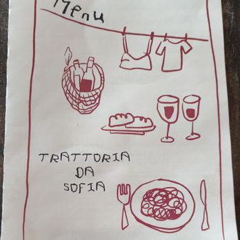 Trattoria Da Sofia - Menu cover - Italian Near Me - San Diego, California Trattoria Da Sofia - Menu cover - Italian Near Me - San Diego, California