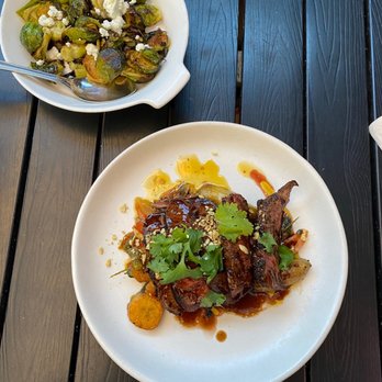 Cascabel - Carne asada with a side of Brussels sprouts - Cocktail Bars Near Me - Los Angeles, California Cascabel - Carne asada with a side of Brussels sprouts - Cocktail Bars Near Me - Los Angeles, California