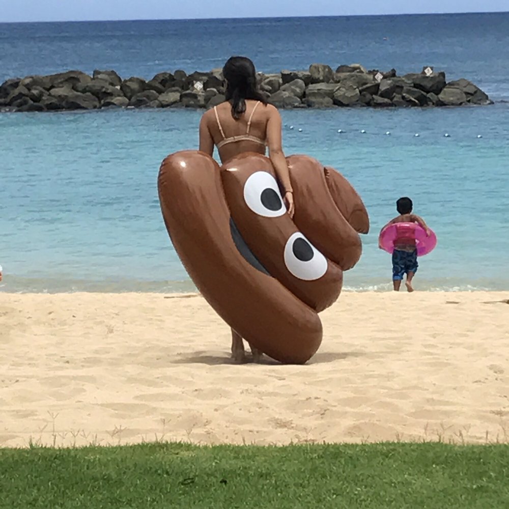 Ko'olina Lagoon 2 - Some random chick carrying out her float. - Beaches Near Me - Kapolei, Hawaii Ko'olina Lagoon 2 - Some random chick carrying out her float. - Beaches Near Me - Kapolei, Hawaii