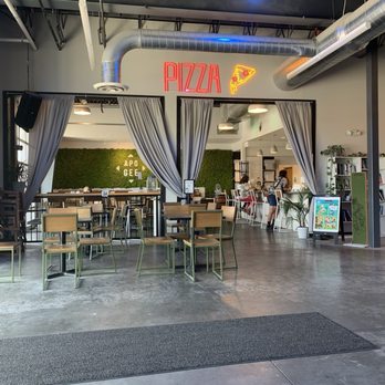 Apogee - View from seating near the rock climbing venue that's attached - Pizza Near Me - Olathe, Kansas