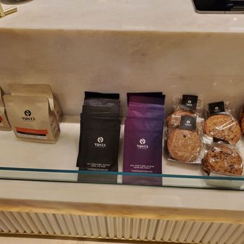 Vesta Coffee Roasters - Some of the coffee beans and cookies for sale near register - Coffee & Tea Near Me - Las Vegas, Nevada