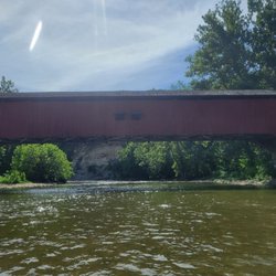 Clements Canoes Outdoor Center - Covered bridge by the rental office is also the sign that you're done with your excursion