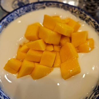 The First Dessert - Ginger milk with mango - Desserts Near Me - Vancouver, British Columbia The First Dessert - Ginger milk with mango - Desserts Near Me - Vancouver, British Columbia