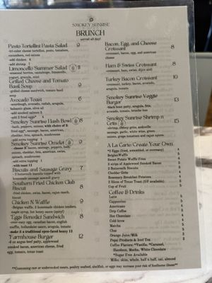Menu photo 1 Smokey Sunrise Brevard, NC Menu photo 1 Smokey Sunrise Brevard, NC