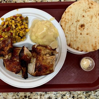 Ya Ya's Flame Broiled Chicken - 4 piece dinner with mash potatoes and corn! - American Near Me - Midland, Michigan Ya Ya's Flame Broiled Chicken - 4 piece dinner with mash potatoes and corn! - American Near Me - Midland, Michigan