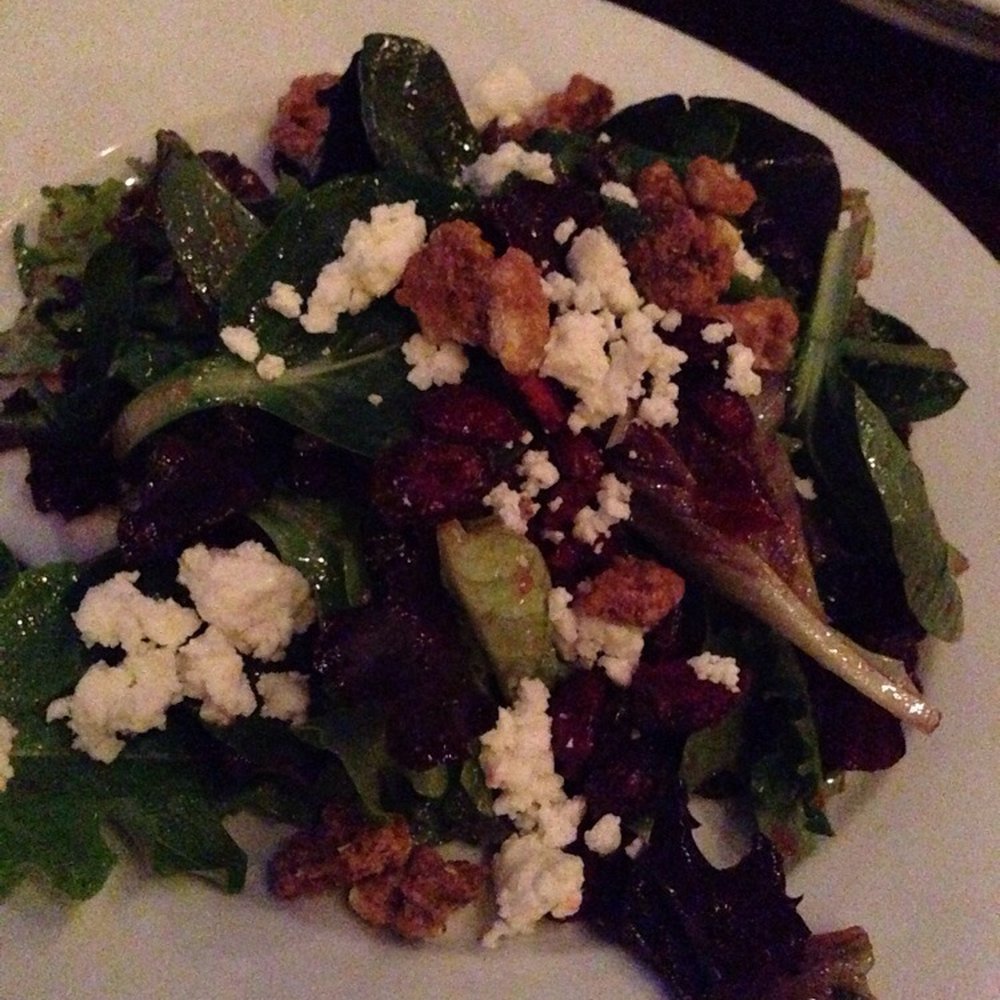 Roaring Fork - Small starter salad. Candied nuts, cranberry and cheese. - New American Near Me - Austin, Texas Roaring Fork - Small starter salad. Candied nuts, cranberry and cheese. - New American Near Me - Austin, Texas