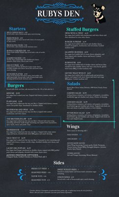 Menu photo 3 Ruby's Den Burgers and Spirits Adrian, PA Menu photo 3 Ruby's Den Burgers and Spirits Adrian, PA