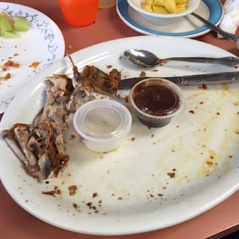 Hungry Fox - How my plate of chicken and waffles always looks at the end of my meal. - Breakfast & Brunch Near Me - North Hollywood, California