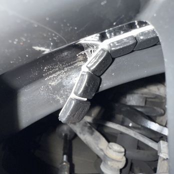 Urgent Tires - The weights on rims peeling off - Tires Near Me - Sacramento, California Urgent Tires - The weights on rims peeling off - Tires Near Me - Sacramento, California