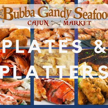 Bubba Gandy Seafood - a collage of plates and platters - Seafood Near Me - Cookeville, Tennessee