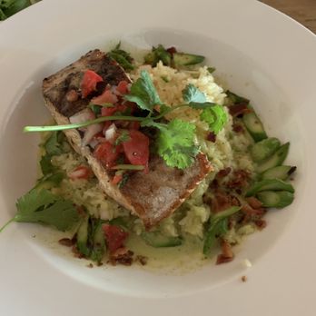 Villa Montez - Salmon with asparagus - Latin American Near Me - Tyler, Texas Villa Montez - Salmon with asparagus - Latin American Near Me - Tyler, Texas