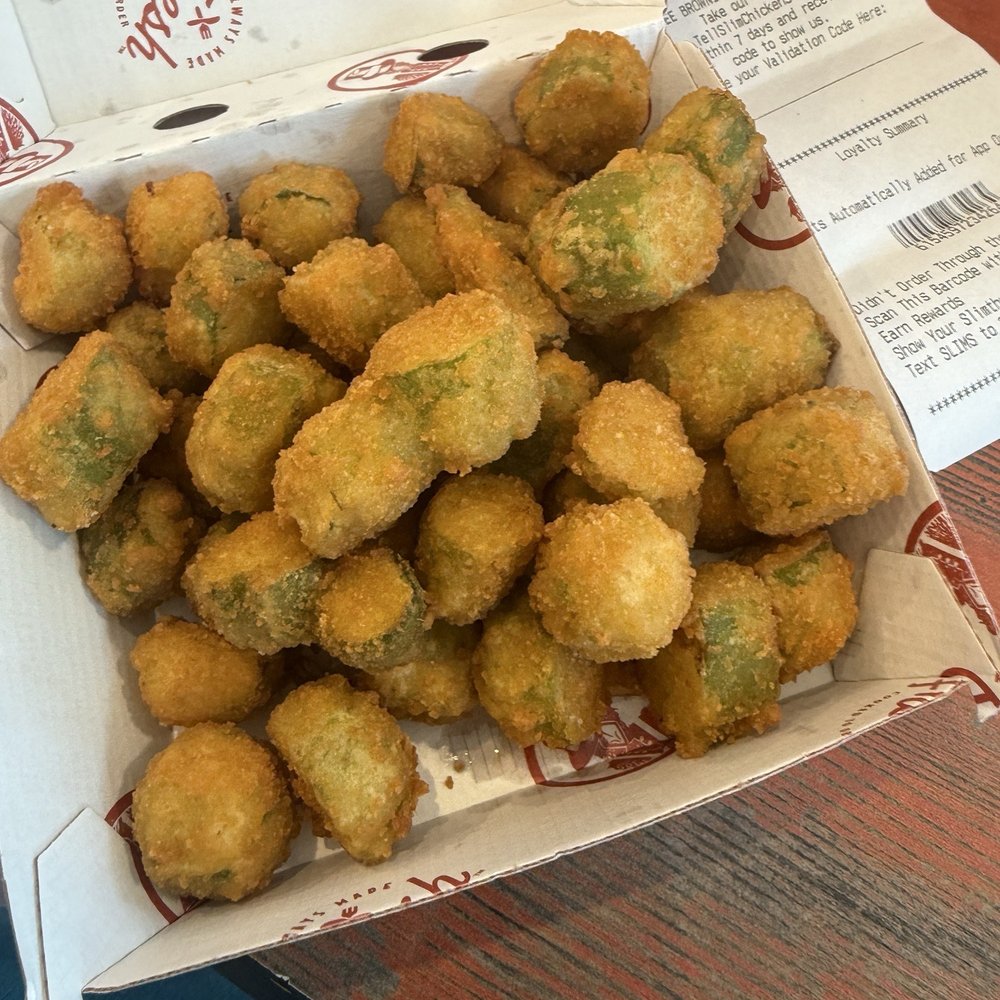 Slim Chickens - Fried Okra - Southern Near Me - Houston, Texas Slim Chickens - Fried Okra - Southern Near Me - Houston, Texas