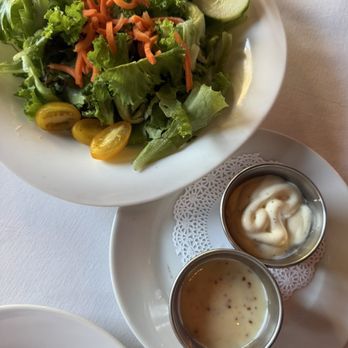 Steinhilber's Restaurant - House Salad with Ranch & Honey Mustard - Seafood Near Me - Virginia Beach, Virginia Steinhilber's Restaurant - House Salad with Ranch & Honey Mustard - Seafood Near Me - Virginia Beach, Virginia