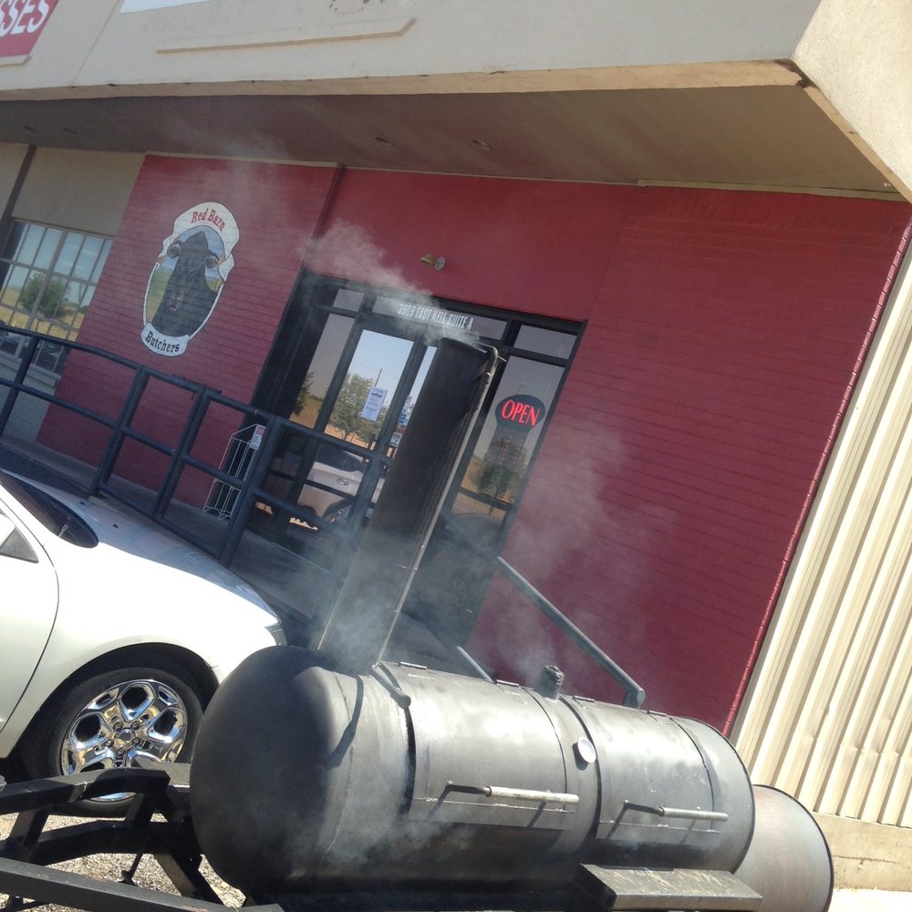 Red Barn Butchers - Smoker is going into the early afternoon cooking up great food. - Butcher Near Me - Wichita Falls, Texas Red Barn Butchers - Smoker is going into the early afternoon cooking up great food. - Butcher Near Me - Wichita Falls, Texas