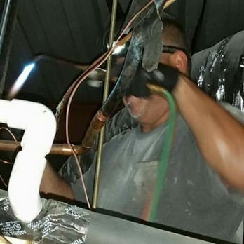 Tejas AC & Electrical - Joe Perez, owner welding in the heat. .. - Heating & Air Conditioning/HVAC Near Me - Webster, Texas Tejas AC & Electrical - Joe Perez, owner welding in the heat. .. - Heating & Air Conditioning/HVAC Near Me - Webster, Texas