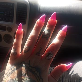 Nails By David Lee - Stiletto heart tips! - Nail Salons Near Me - Modesto, California Nails By David Lee - Stiletto heart tips! - Nail Salons Near Me - Modesto, California