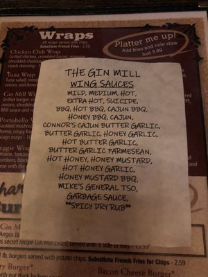 Menu photo 8 The Gin Mill Ellicottville, NY