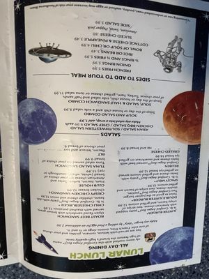 Menu photo 6 Space Age Restaurant and Bar Gila Bend, AZ