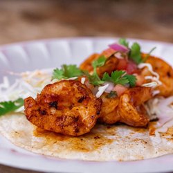 SaborCito - Taco Enchilado de Camaron (Spicy Grilled shrimp Tacos)