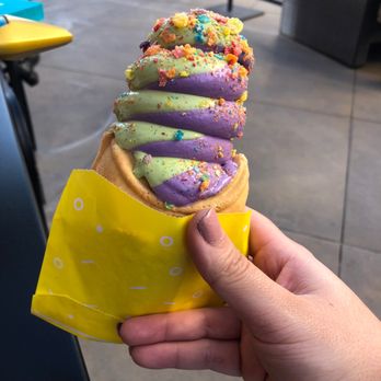 Somisomi - Ube matcha swirl with fruity pebbles - Ice Cream & Frozen Yogurt Near Me - Irvine, California Somisomi - Ube matcha swirl with fruity pebbles - Ice Cream & Frozen Yogurt Near Me - Irvine, California