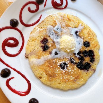 Orphan - Single Blueberry cornmeal pancake - Breakfast & Brunch Near Me - Sacramento, California Orphan - Single Blueberry cornmeal pancake - Breakfast & Brunch Near Me - Sacramento, California