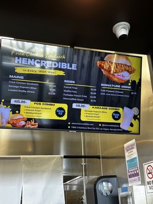 Menu photo 5 Hencredible Las Vegas, NV