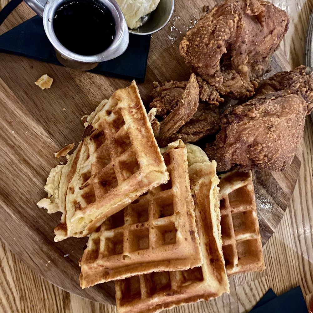 Batch Local Kitchen - Chicken and wafffles. Chicken is JUICY! - Cocktail Bars Near Me - West Palm Beach, Florida Batch Local Kitchen - Chicken and wafffles. Chicken is JUICY! - Cocktail Bars Near Me - West Palm Beach, Florida