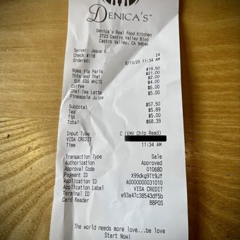 Denica's Real Food Kitchen - Total for 2 - Breakfast & Brunch Near Me - Castro Valley, California