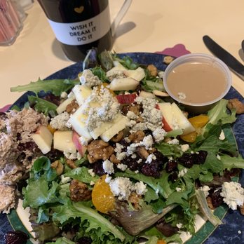 Nook and Kranny Kafe - Fall Harvest salad with a side of cranberry walnut chicken salad & a cup of delicious pumpkin spice Coffee - Breakfast & Brunch Near Me - Phoenixville, Pennsylvania Nook and Kranny Kafe - Fall Harvest salad with a side of cranberry walnut chicken salad & a cup of delicious pumpkin spice Coffee - Breakfast & Brunch Near Me - Phoenixville, Pennsylvania