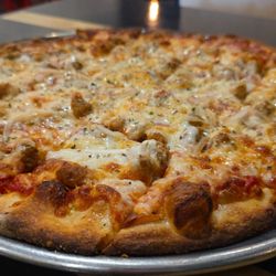 Bop's Pizza - Medium sausage and onion pizza