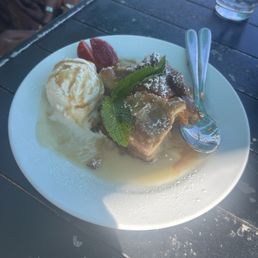 Rum raisin bread pudding